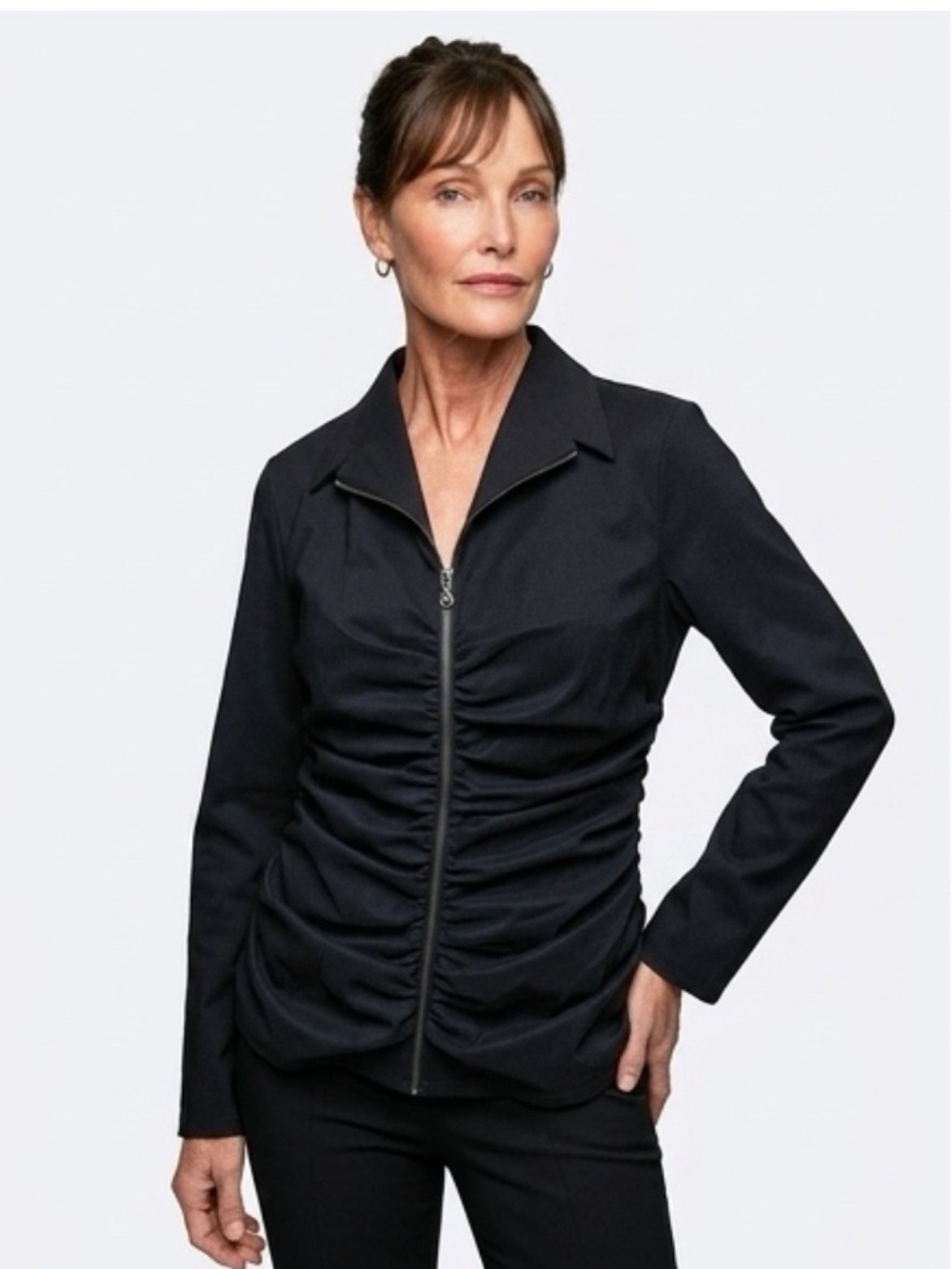 NWT Samuel Dong Full Zip Gathered Women's Jacket M